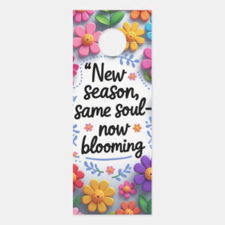 Affichette De Porte Maintenant en fleurs – Printemps Inspirant