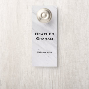 Affichette De Porte Marbre élégant personnalisable