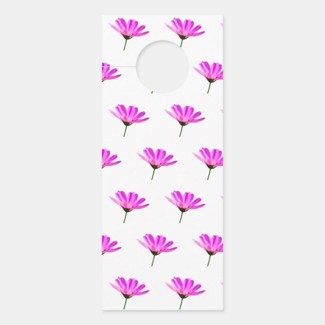 Affichette De Porte Marguerite rose  (Devant)