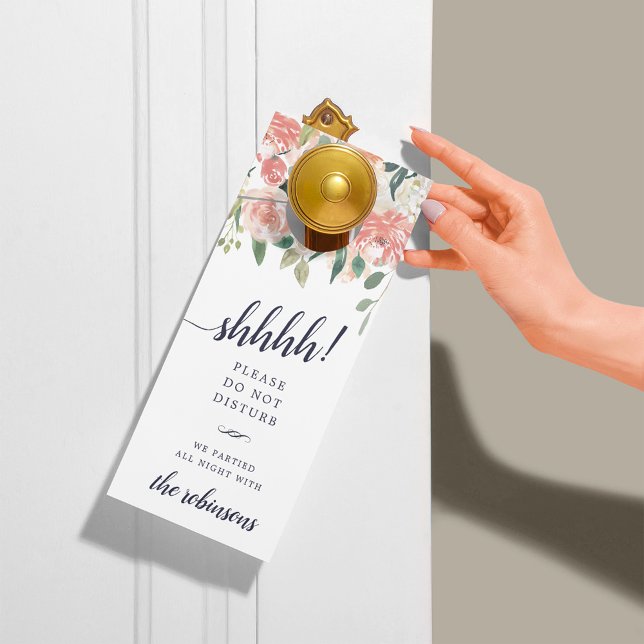 Affichette De Porte Mariage Floral de mi-été Bienvenue/Ne pas déranger (Créateur téléchargé)