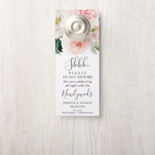 Affichette de porte mariage - Ne pas déranger - Bl