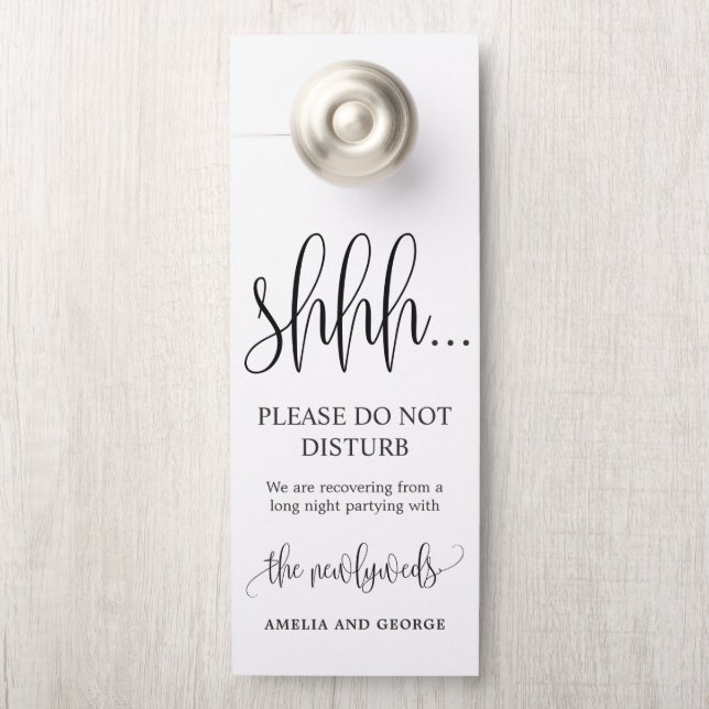 Affichette de porte Mariage ne pas déranger LCC (Sur le bouton)