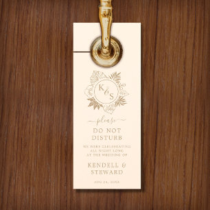Affichette De Porte Mariage Romantique à la Végétation Tropicale