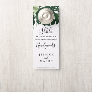 Affichette de porte Mariage Tropical Ne Disturbe P