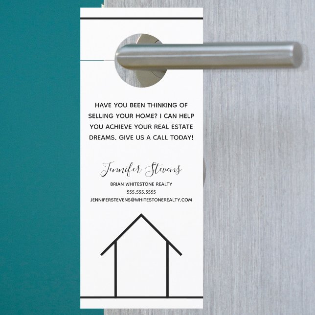Affichette De Porte Marketing immobilier Réalisateur personnalisé mode (Créateur téléchargé)