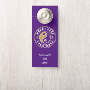 Affichette De Porte Méditation Zen Yoga Namaste Spirituel Personnalisé