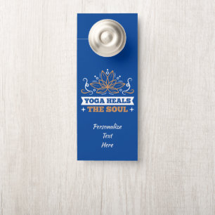 Affichette De Porte Méditation Zen Yoga Namaste Spirituel Personnalisé