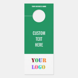 Affichette De Porte Modèle de porte-étiquette personnalisé avec logo e