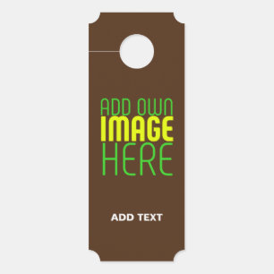 AFFICHETTE DE PORTE MODELE DE TEXTE D'IMAGE MARRON SIMPLE ÉDITABLE MOD