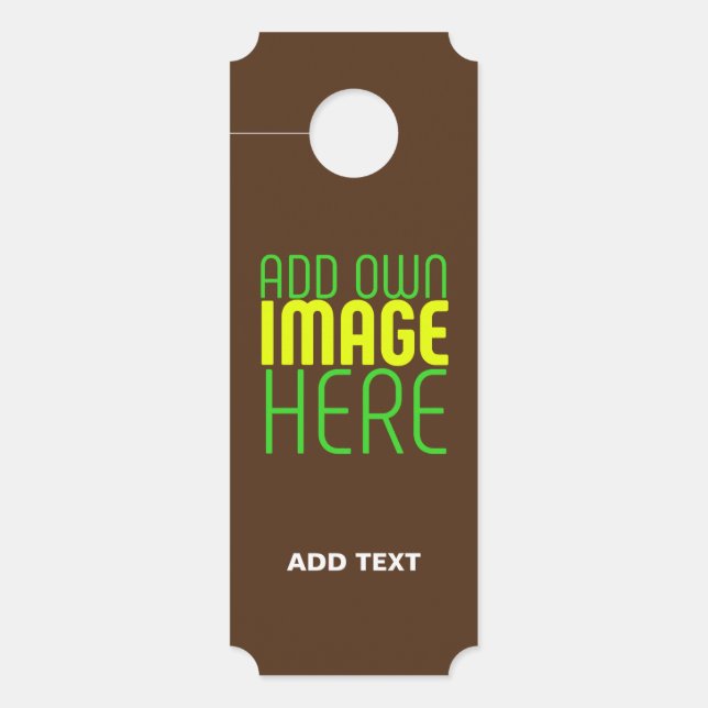 AFFICHETTE DE PORTE MODELE DE TEXTE D'IMAGE MARRON SIMPLE ÉDITABLE MOD (Devant)