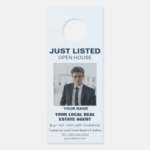 Affichette De Porte Modèle personnalisé pour les meilleurs agents immo