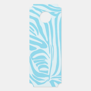 Affichette De Porte Modèle Zèbre Bleu