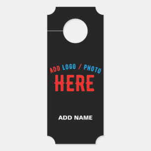 AFFICHETTE DE PORTE MODERNE ET MODERNE PERSONNALISABLE NOIR VÉRIFIÉ