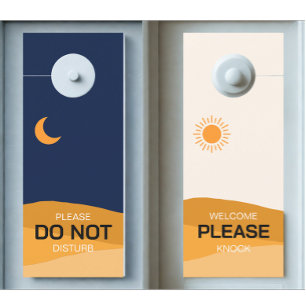 Affichette de porte Moderne Personnalisé Jour Nuit