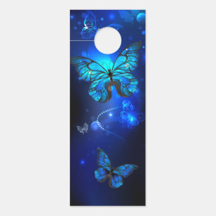 Affichette De Porte Morpho Butterfly in the Dark Background