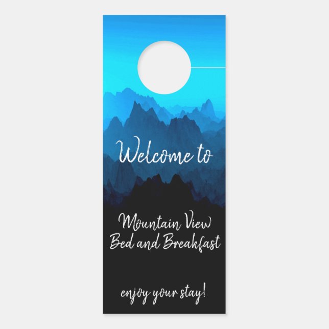 Affichette De Porte Mountain View Chambres d'hôtes Ne pas déranger (Dos)