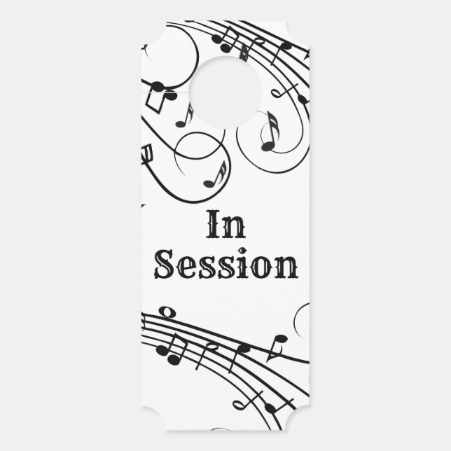 Affichette De Porte Musique de session (Devant)