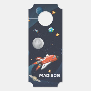 Affichette De Porte Navette de Motif de l'espace extra-atmosphérique e