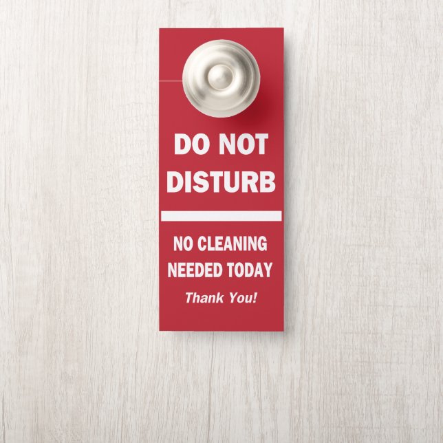 Affichette De Porte Ne Disturbe Pas La Chambre D'Hôtel (Sur le bouton)