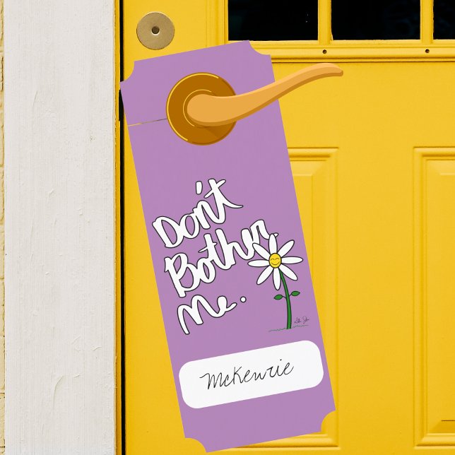 Affichette De Porte Ne me gêne pas Lavender la marguerite (Créateur téléchargé)