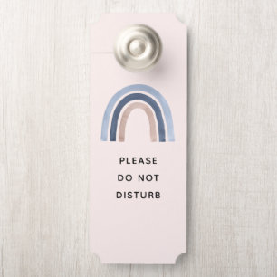 Affichette De Porte Ne pas déranger le bleu bleu et le poisson arc-en-
