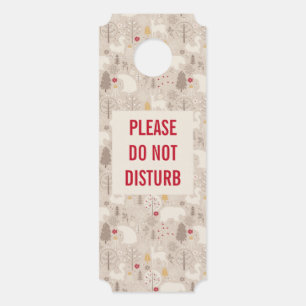 Affichette De Porte Ne pas déranger les mignons animaux de forêt Motif