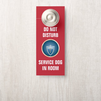 Affichette De Porte Ne pas déranger Service Dog Hotel