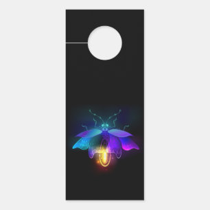 Affichette De Porte Neon Firefly sur noir