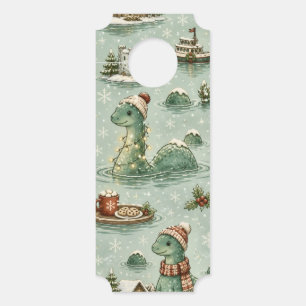 Affichette De Porte Nessie de Noël Monstre du Loch Ness Confortable Cr