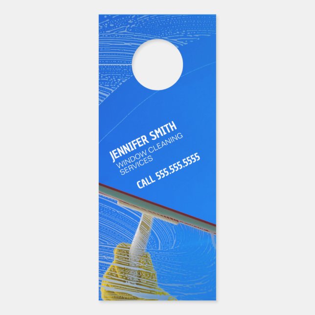 Affichette De Porte Nettoyage de fenêtres (Devant)