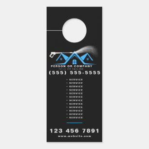 Affichette De Porte Nettoyage de Maison au Nettoyeur Haute Pression