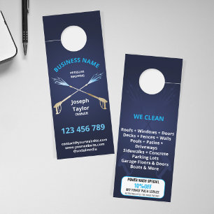 Affichette De Porte Nettoyage sous pression masculin professionnel de