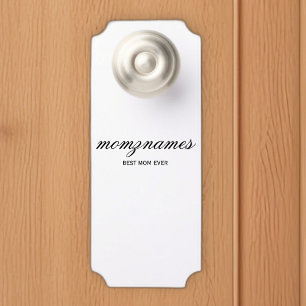Affichette De Porte Nom de la calligraphie personnalisée de la meilleu