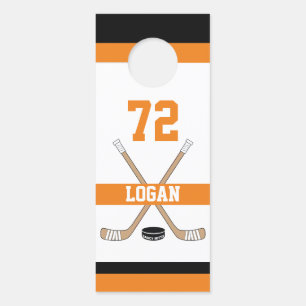 Affichette De Porte Nom du joueur de hockey personnalisé Numéro de sal