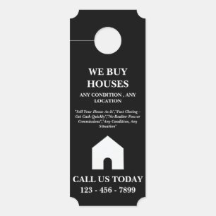 Affichette De Porte Nous Achetons Maisons Immobilier