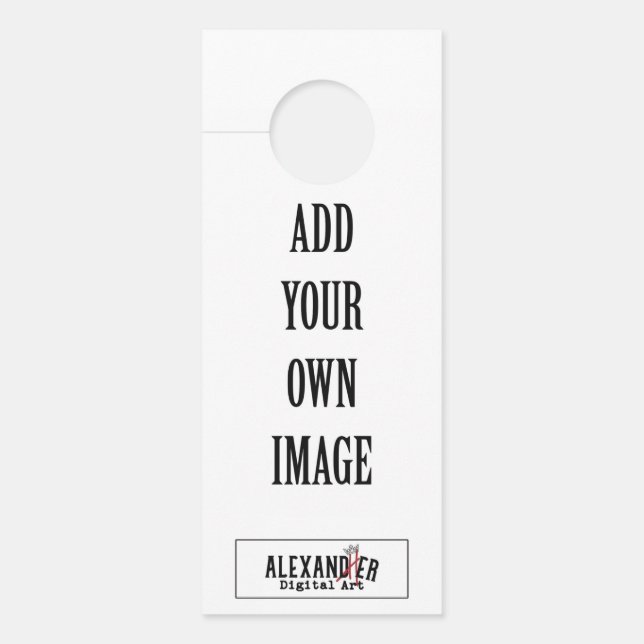 Affichette De Porte Objet publicitaire personnalisé ou Cadeau de fête (Devant)