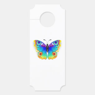 Affichette De Porte Oeil de paon arc-en-ciel
