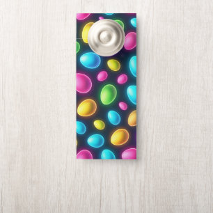 Affichette De Porte Oeuf de Pâques/printemps de couleur vive/néon