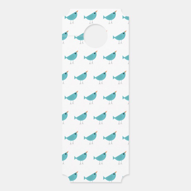 Affichette De Porte Oiseaux fantaisistes adorables, l'art de la nature (Devant)