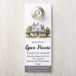 Affichette De Porte Open House immobilier