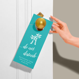 Affichette De Porte Palmiers Ne Dérangez Pas La Faveur Du Mariage
