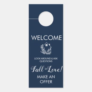 Affichette De Porte Pancarte de bienvenue dans un porte-porte de maiso