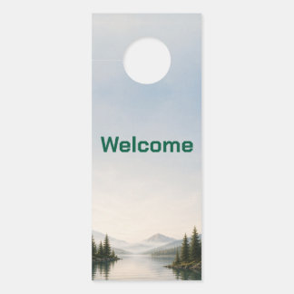 Affichette De Porte Pancarte de bienvenue pour maison de lac Airbnb à