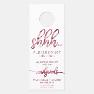 Affichette De Porte Pancarte de porte pour mariage Ne pas déranger
