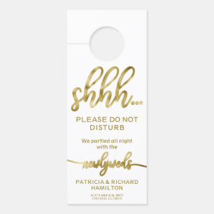 Affichette De Porte Pancarte de porte pour mariage Ne pas déranger