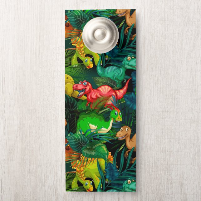 Affichette De Porte Parc Dinosaur (Sur le bouton)