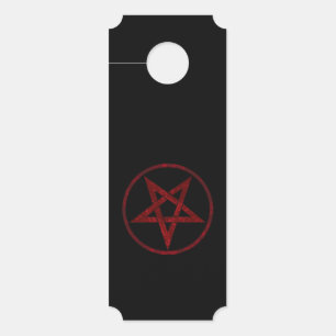 Affichette De Porte Pentagram Red Devil