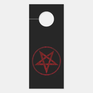 Affichette De Porte Pentagram Red Devil