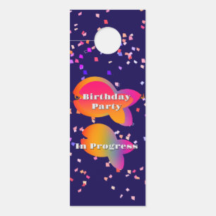 Affichette De Porte Personnaliser le nom des enfants Poisson de fête d