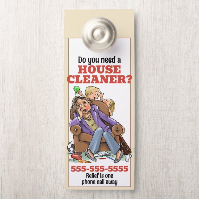 Affichette De Porte Personnalisez le prospectus de ménage Promo de mén (Sur le bouton)